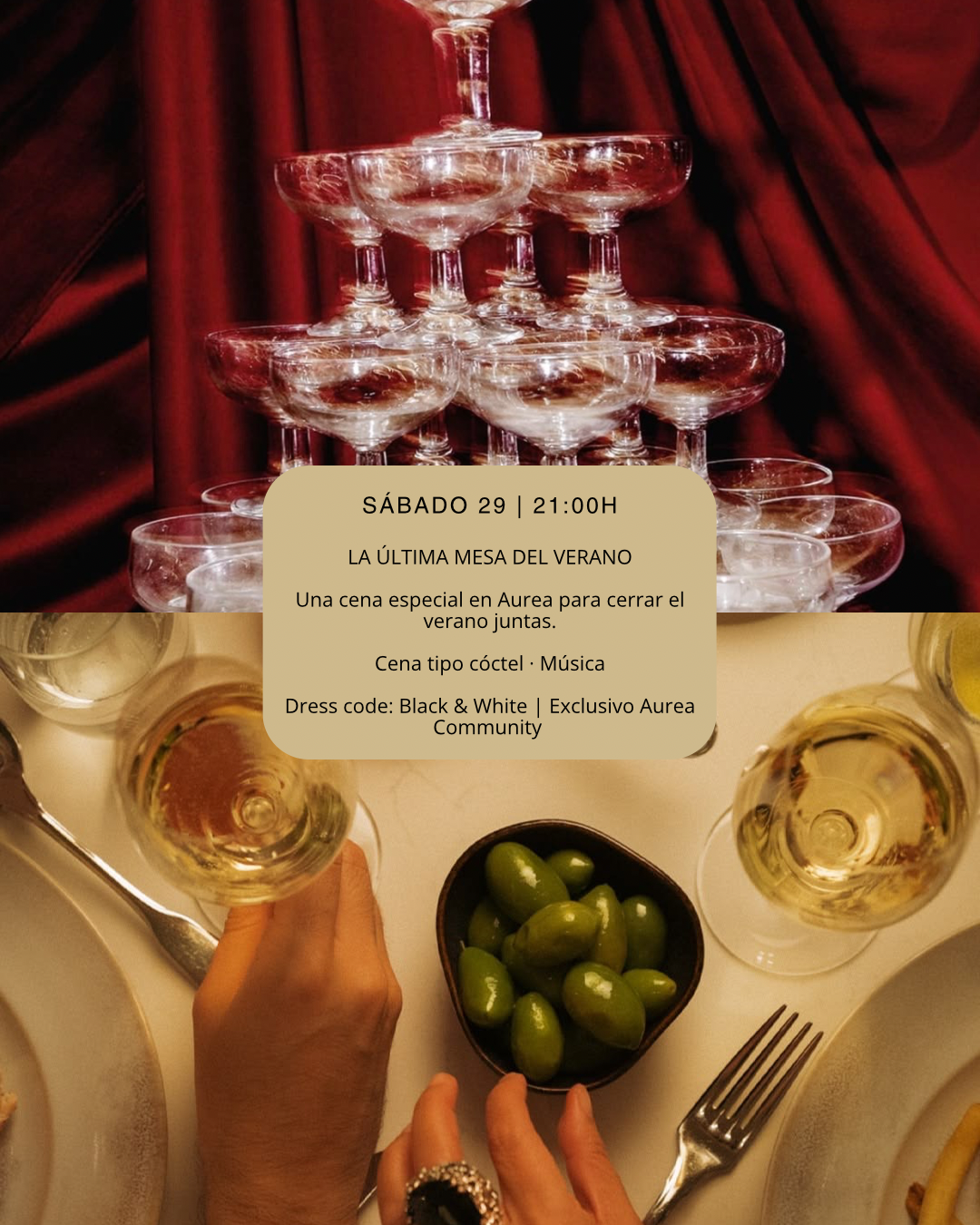 La Última Mesa  - Cena Cóctel | Exclusivo Aurea Community