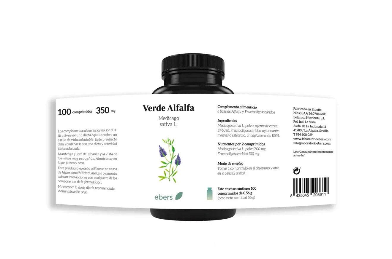 Alfalfa verde – 100 comprimidos