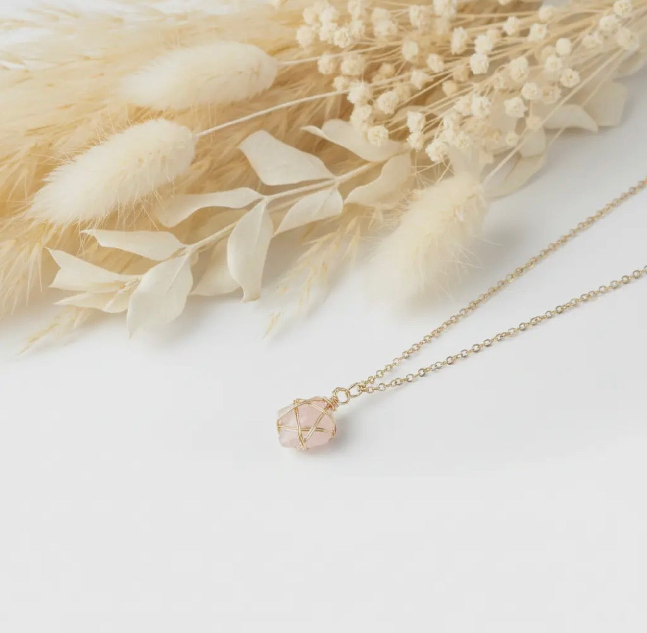 Collar Cuarzo Rosa - Amor